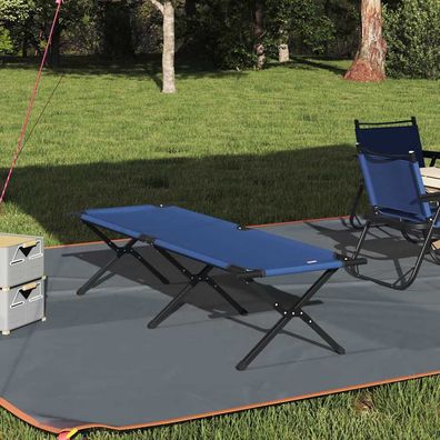 vidaXL Klapp Schlafbett fürs Camping Blau 193 x 69 x 45 cm