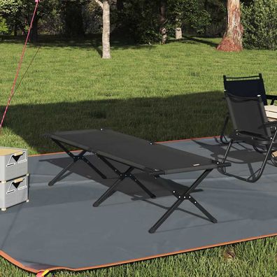 vidaXL Klapp Schlafbett fürs Camping Schwarz 193 x 69 x 45 cm
