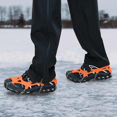 vidaXL Eiskrallen für Schuhe mit 10 Spikes Orange S