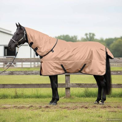vidaXL Pferdedecke Cappuccino 165 cm Polyester