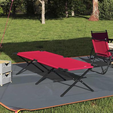 vidaXL Klapp Schlafbett fürs Camping Rot 210 x 80 x 46 cm Oxford-stoff