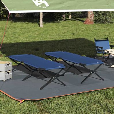 vidaXL Klapp Schlafbett fürs Camping 2 pcs Blau 210 x 80 x 46 cm