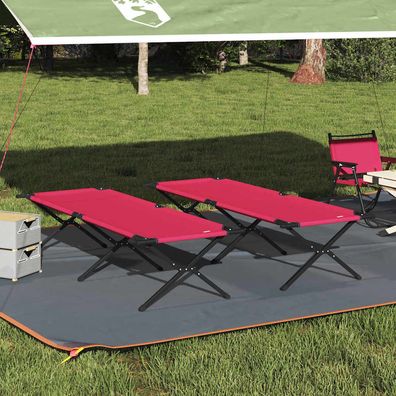 vidaXL Klapp Schlafbett fürs Camping 2 pcs Rot 210 x 80 x 46 cm