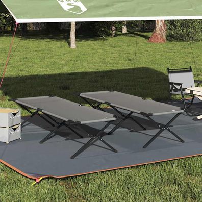 vidaXL Klapp Schlafbett fürs Camping 2 pcs Grau 210 x 80 x 46 cm