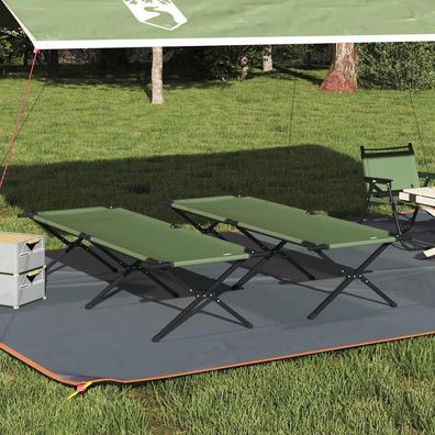 vidaXL Klapp Schlafbett fürs Camping 2 pcs Grün 210 x 80 x 46 cm