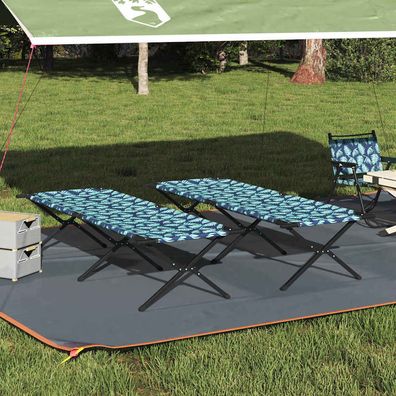 vidaXL Klapp Schlafbett fürs Camping Blatt 2 pcs Wald 210 x 80 x 46 cm