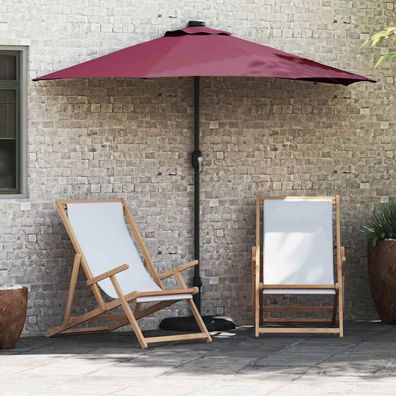vidaXL Garten-Sonnenschirm Bordeauxrot 294 x 150 x 223 cm