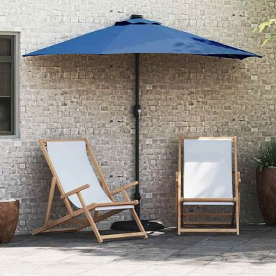 vidaXL Garten-Sonnenschirm 294 x 150 x 223 cm Polyester und Stahl