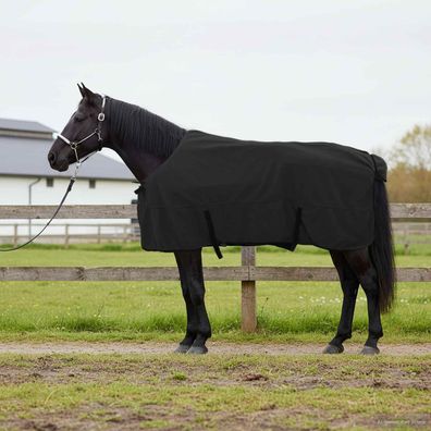 vidaXL Pferdedecke Schwarz 125 cm Polyester