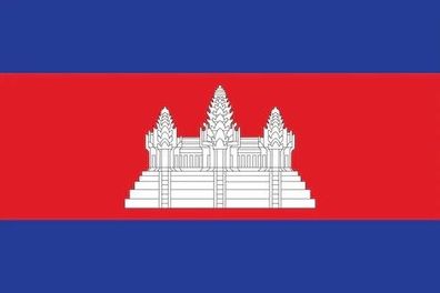 Kombodscha Flagge Aufkleber Sticker Fahne selbstklebend 5-60cm breit ES-FL-KMB