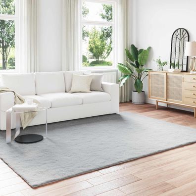 vidaXL Rutschfester Teppich aus Kunstkaninchenfell OLITE Grau