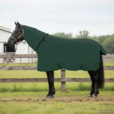 vidaXL Pferdedecke Dunkelgrün 135 cm Polyester