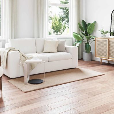 vidaXL Rutschfester Teppich aus Kunstkaninchenfell OLITE Taupe