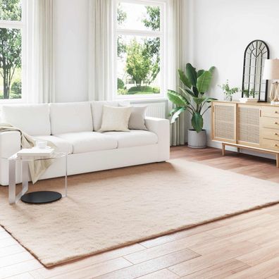 vidaXL Rutschfester Teppich aus Kunstkaninchenfell OLITE Taupe