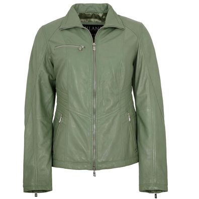 Jilani - Damen Lederjacke Lammnappa salbei
