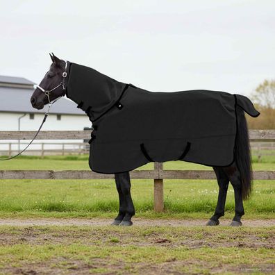 vidaXL Pferdedecke Schwarz 135 cm Polyester