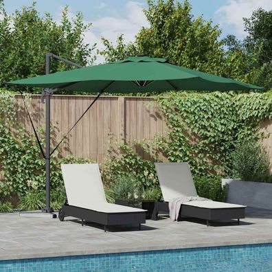 vidaXL Sonnenschirm Grün 286 x 284 x 270 cm Aluminium und Polyester
