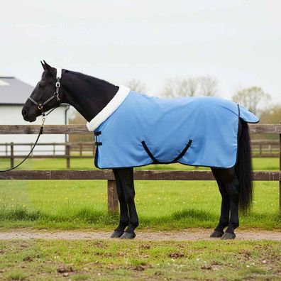 vidaXL Pferdedecke Volles Aqua 105 cm Polarfleece