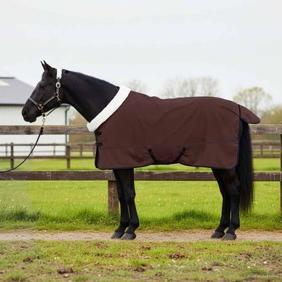 vidaXL Pferdedecke Volles Dunkelbraun 145 cm Polarfleece