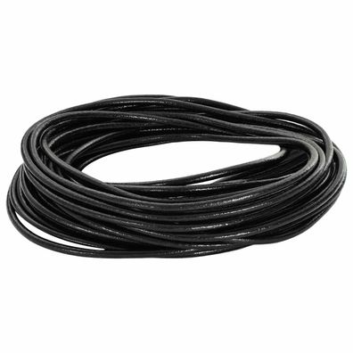 vidaXL Leder Schnur Schwarz Ø3 mm x 50 m Leder