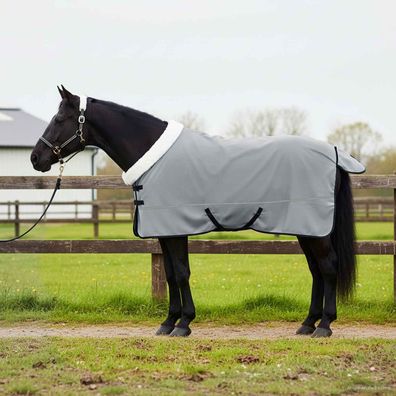 vidaXL Pferdedecke Dunkelgrün 155 cm Polarfleece