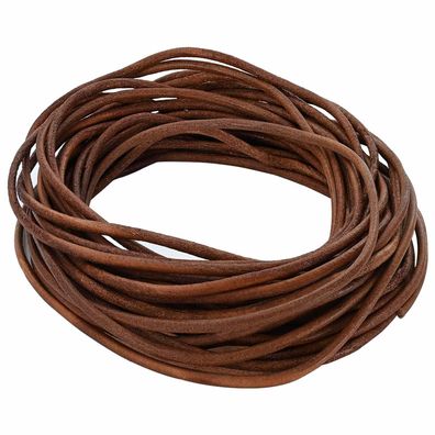vidaXL Leder Schnur Hellbraun Ø2,5 mm x 50 m Leder
