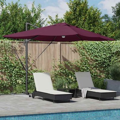 vidaXL Sonnenschirm Bordeauxrot 351 x 250 x 253 cm