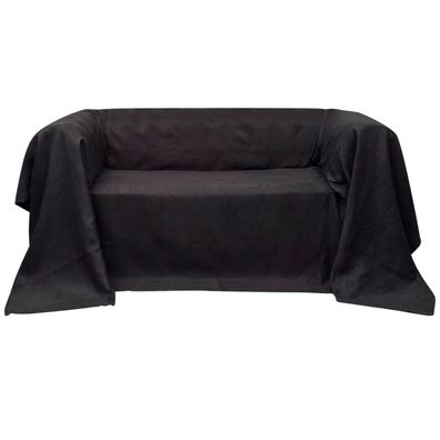 Anthrazit Micro-Suede Tagesdecke 270x350 cm Sofaüberwurf