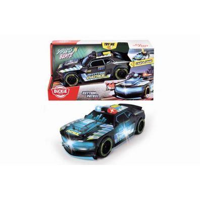 Dickie - Rhythm Patrol Light Racer 20 cm a Frizione, Luci e Suoni