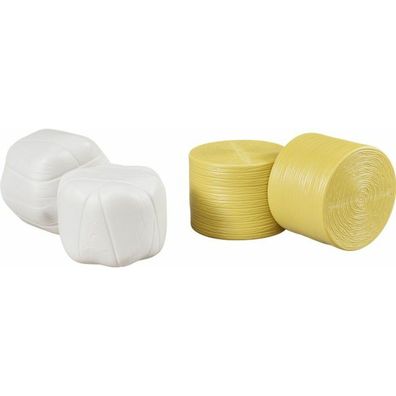 Zubehör:4 Rundballen (je 2 weiß + ocker)