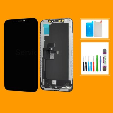 LCD Display Für iPhone XS HD 3D RETINA Wie OLED + TOOL+PANZERGLAS Schwarz Black