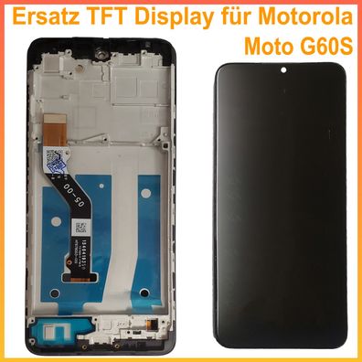 Ersatz Display Für Motorola Moto G60S XT2133 LCD Bildschirm auf Rahmen schwarz black