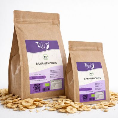 Tasty Pott Bio Bananenchips - im Beutel