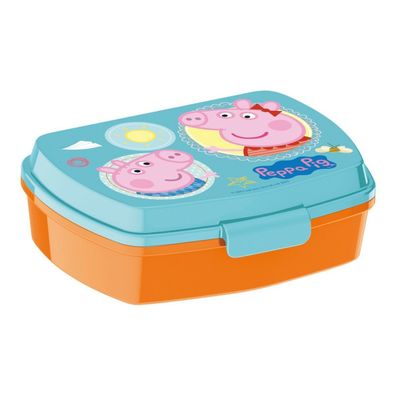 Brotdose für Sandwiches Peppa Pig Having fun Kunststoff Hellrosa (17 x 5.6 x 13.3