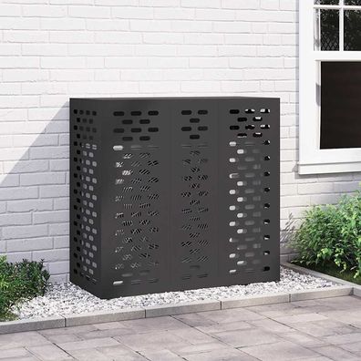 vidaXL Klimaanlagenabdeckung Schwarz 110 x 50 x 105 cm