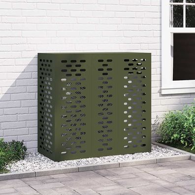 vidaXL Klimaanlagenabdeckung Olivgrün 110 x 50 x 105 cm