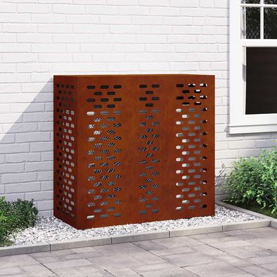 vidaXL Klimaanlagenabdeckung Rostoptik 110 x 50 x 105 cm