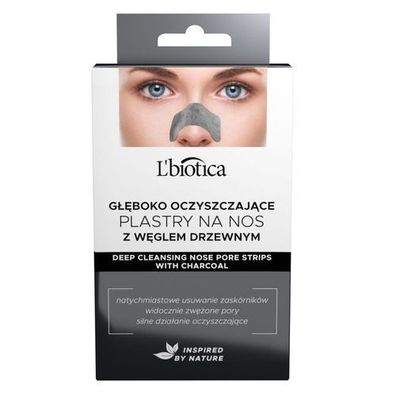 L'biotica Reinigungspflaster mit Aktivkohle fuer die Nase, 3er Pack