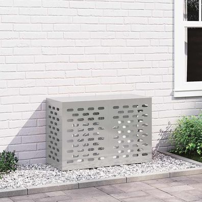 vidaXL Klimaanlagenabdeckung Silber 90 x 40 x 60 cm