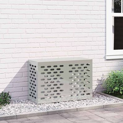 vidaXL Klimaanlagenabdeckung Silber 90 x 40 x 60 cm