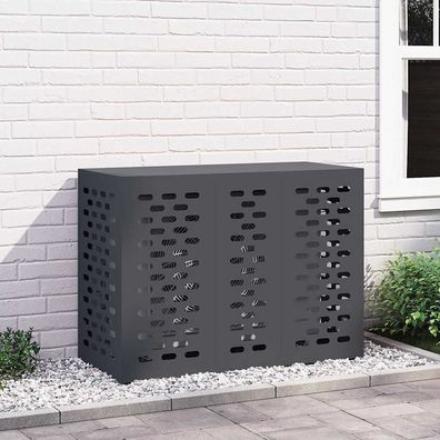 vidaXL Klimaanlagenabdeckung Anthrazit 110 x 50 x 80 cm