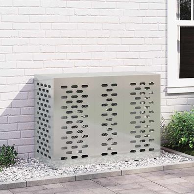 vidaXL Klimaanlagenabdeckung Silber 110 x 50 x 80 cm