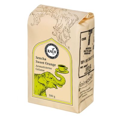 Rauf Tee Grüner Tee Sencha Sweet Orange, aromatisiert