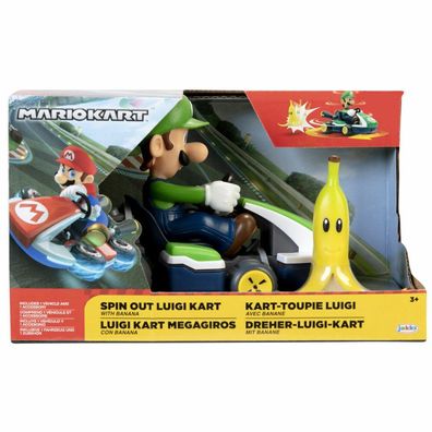 Mario Kart Spinout Luigi Kart Figur 6cm