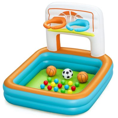 Bestway Aufblasbare Kinderpool mit Körben und Bällen 120x107x84 cm + 2 Jahre Gart