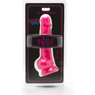 Glückliche Schwänze DILDO MIT HODEN 19CM - ROSA