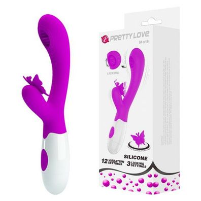 PRETTY LOVE MOTH Licking & Vibrating - PURPLE