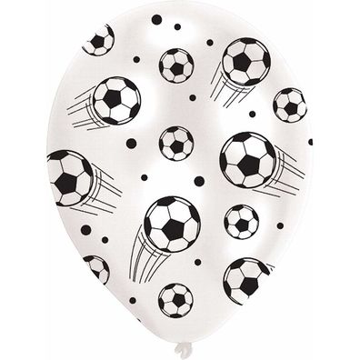 Amscan Balloons Football 27.5 Cm White / Black 6 Pieces