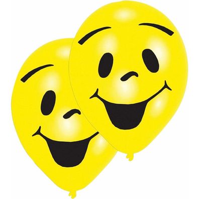 Amscan Balloons Sunny Smile 25.5 Cm Yellow 8 Pieces