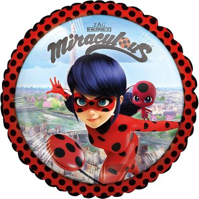 Amscan 3779201 - Standard Foil Balloon Miraculous Ladybug, About 43 Cm 43